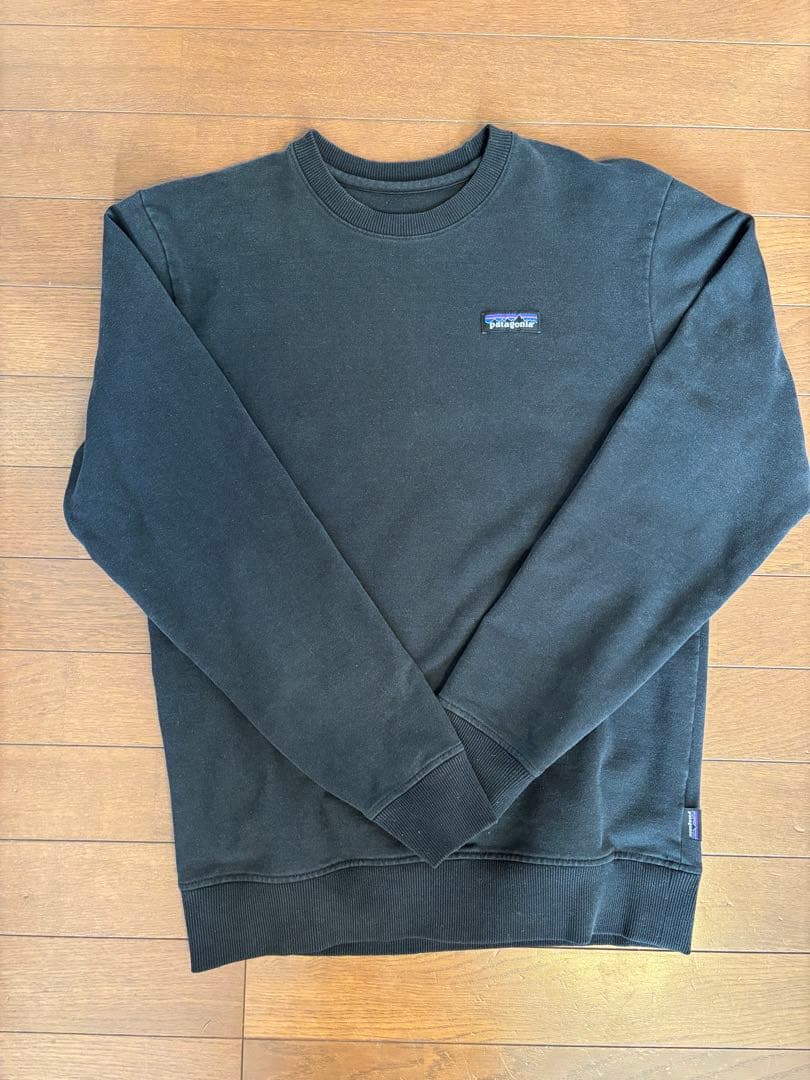 patagonia ダウンジャケット ベージュ 黒スウェット S