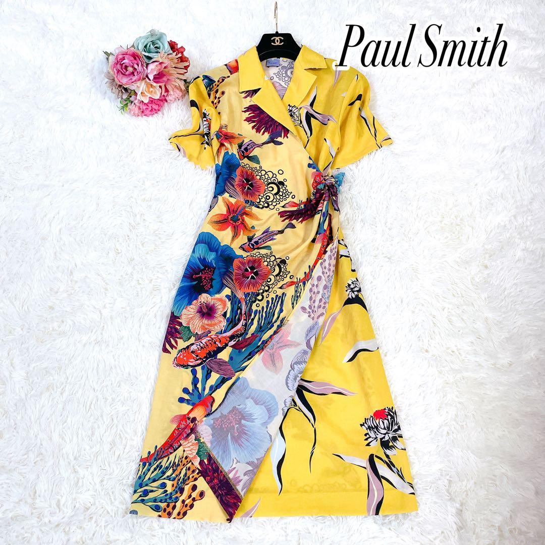 極美品　ポールスミス　ハワイアンパシフィックローズ　カシュクールワンピース