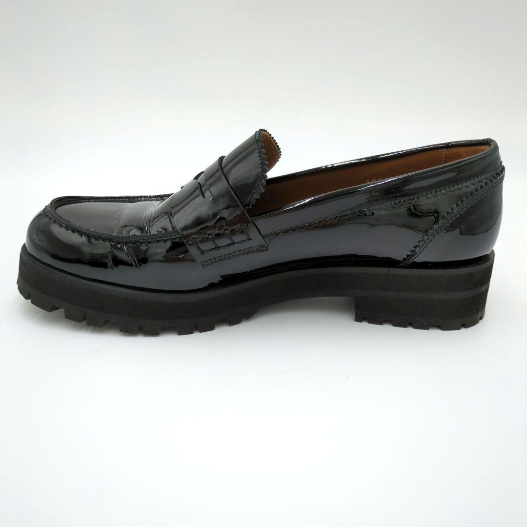 美品　未使用に近い　Pertini ペルティニ　エナメル　厚底　ローファー　37