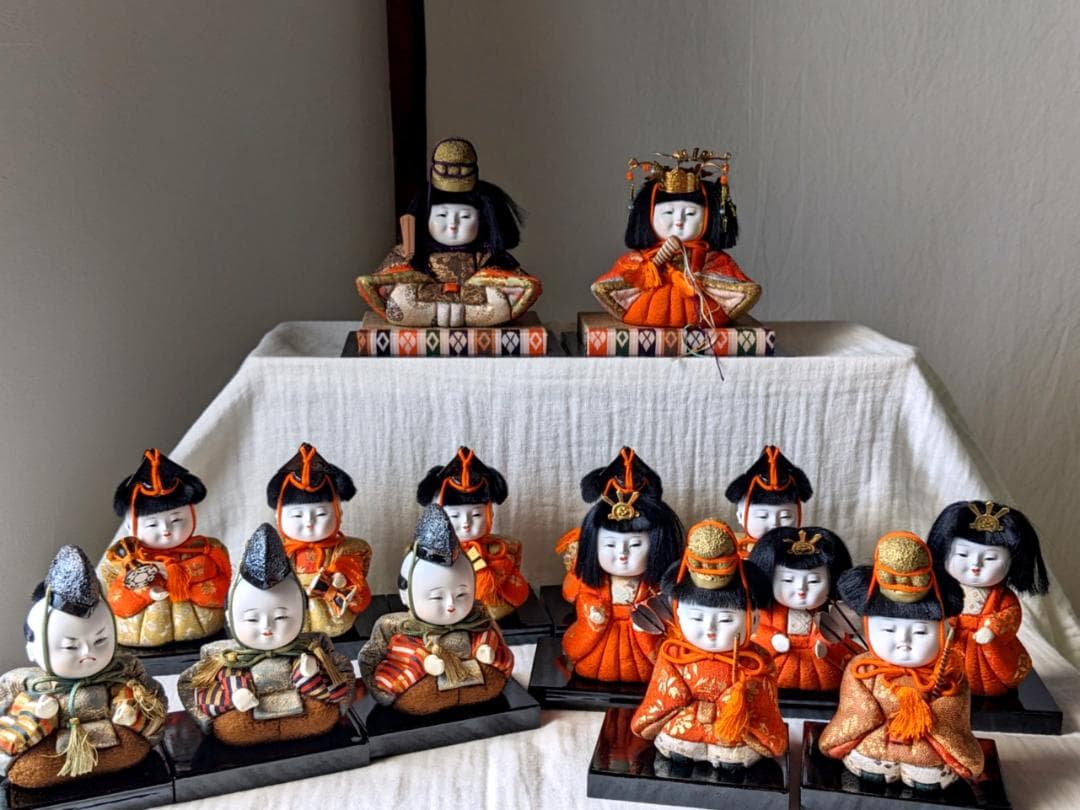 限定お値下げ　美品　雛人形　お雛様　ひな人形　15人揃え　木目込み人形　年代物