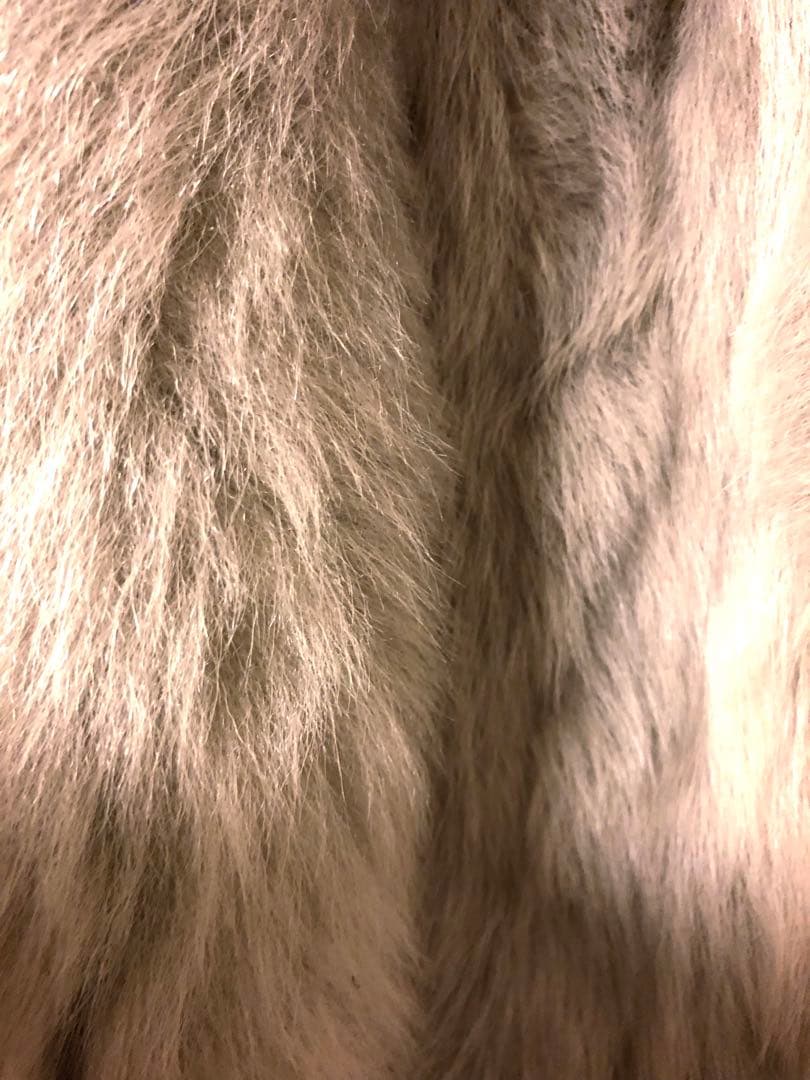 ゆっち　クリーニング済　羊毛　100% リアルファー　ムートンコート