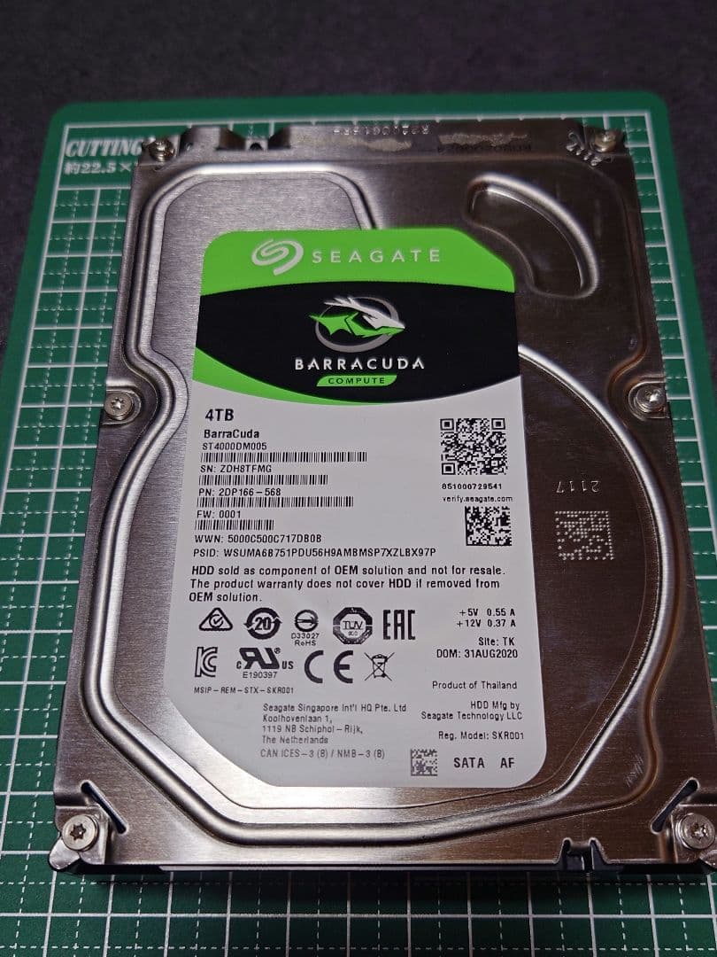 BARRACUDA 4TB 内蔵型ハードディスク 2台