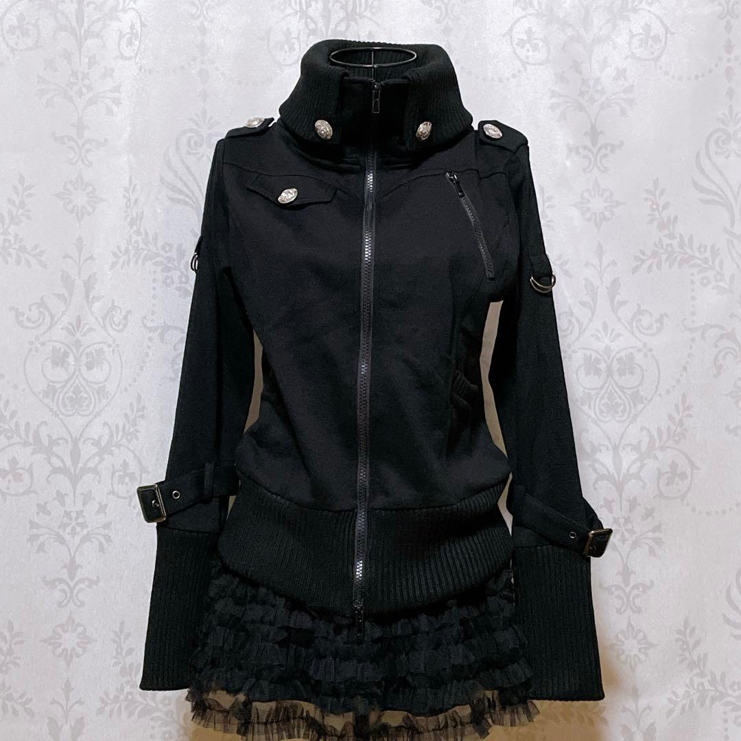 ブルゾン 黒 平成ギャル y2k ダークコア パンク nana d.i.a系