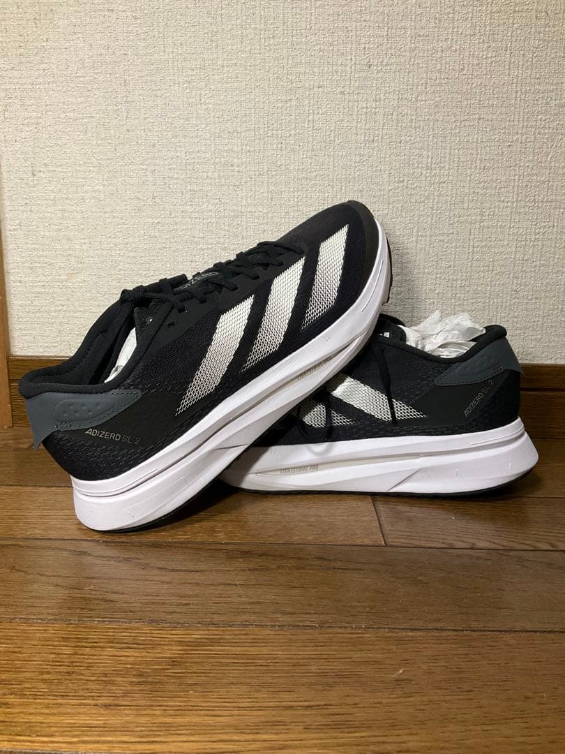 ADIZERO SL2 adidas ランニングシューズ　黒　メンズ　25.5
