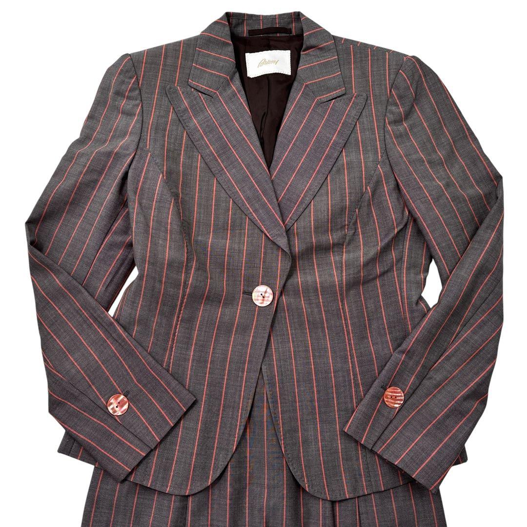 高級】Brioni　ブリオーニ　スーツ　セットアップ　スカート　カシミヤ　モヘア