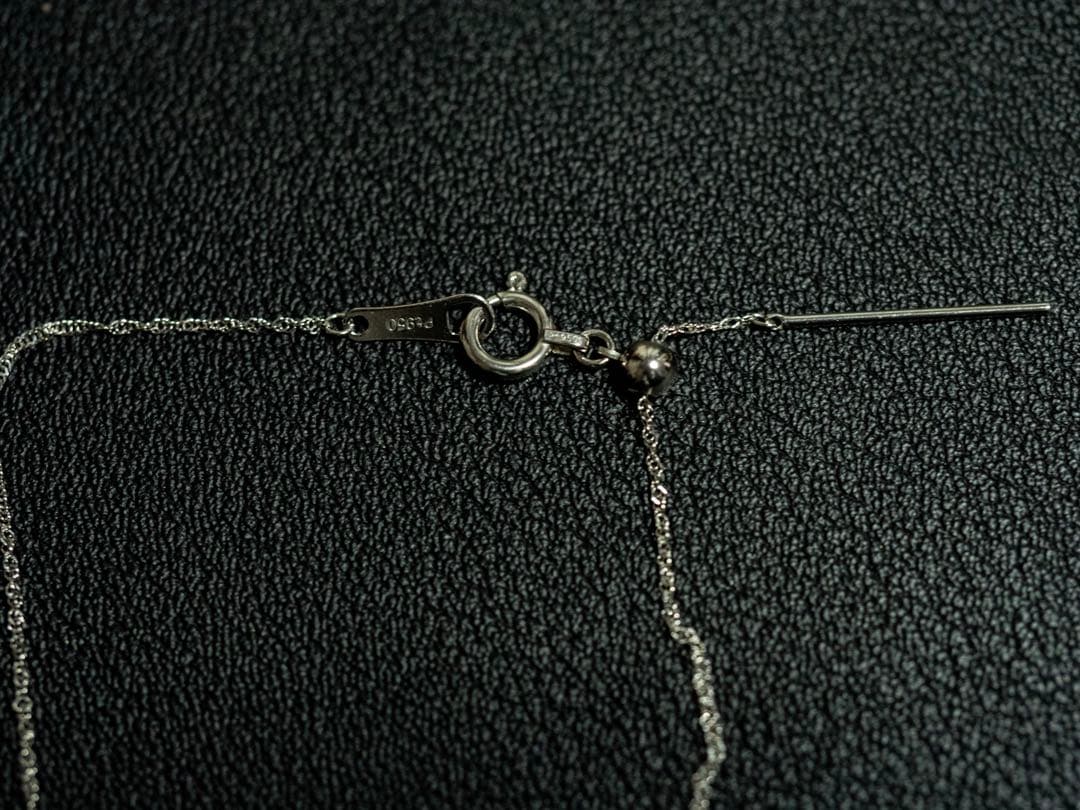 新品未使用 Pt950刻印あり プラチナ スクリューチェーンネックレス 45cm