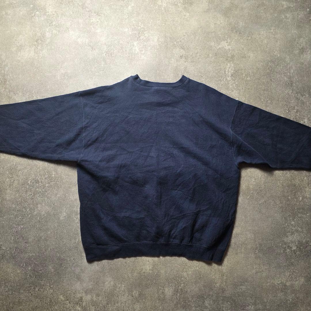 90sUSA製NIKEナイキスウェットトレーナーワンポイント肉厚フェードナスコン