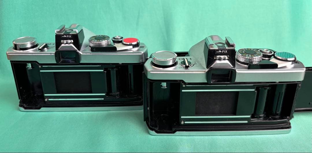 専用★OLYMPUS OM-1レッド.50mm/OM-1ライトグリーン.28mm