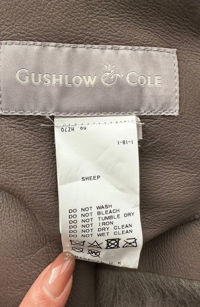 グレー ファーコート ノースリーブ ロング丈