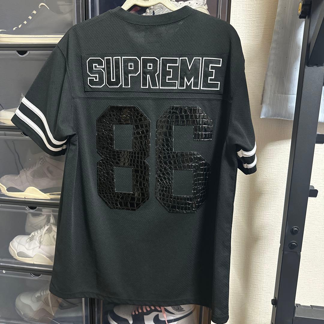 Supreme フットボールシャツ　ブラック