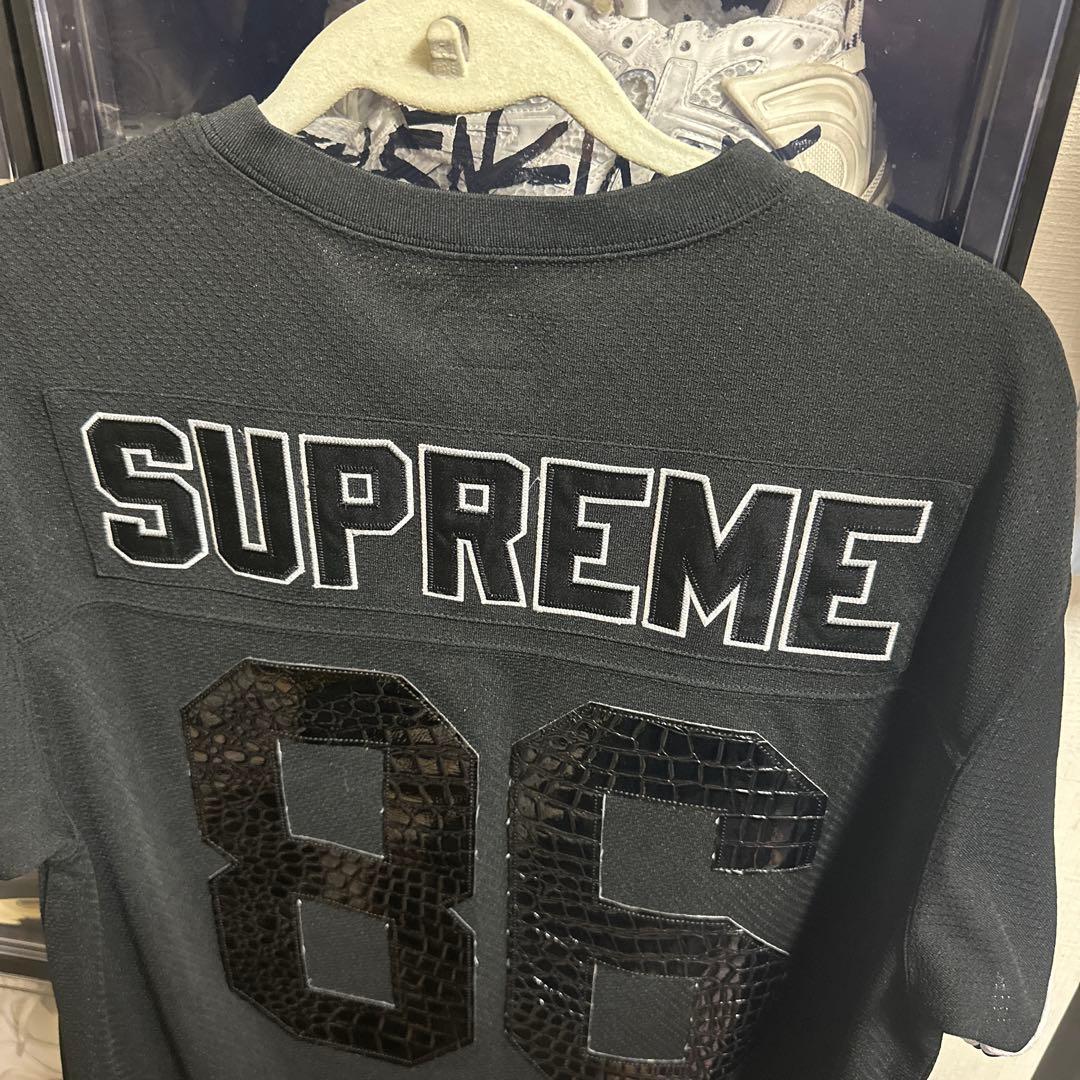 Supreme フットボールシャツ　ブラック
