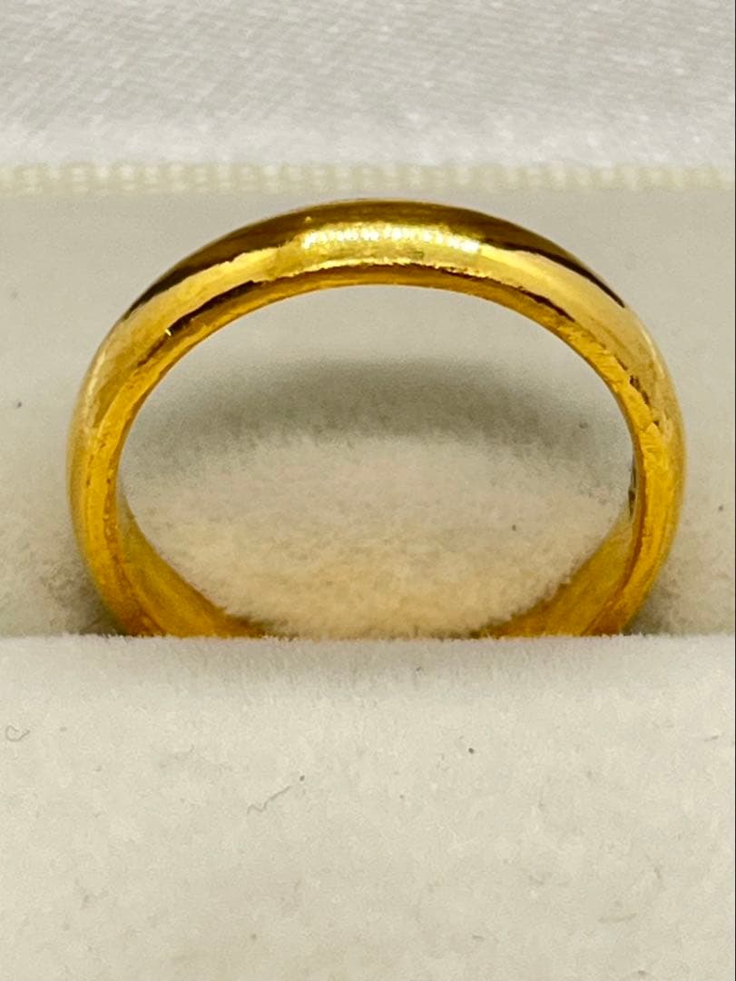K24 純金 甲丸リング 5.46g指輪 リング 刻印あり ハンドメイド