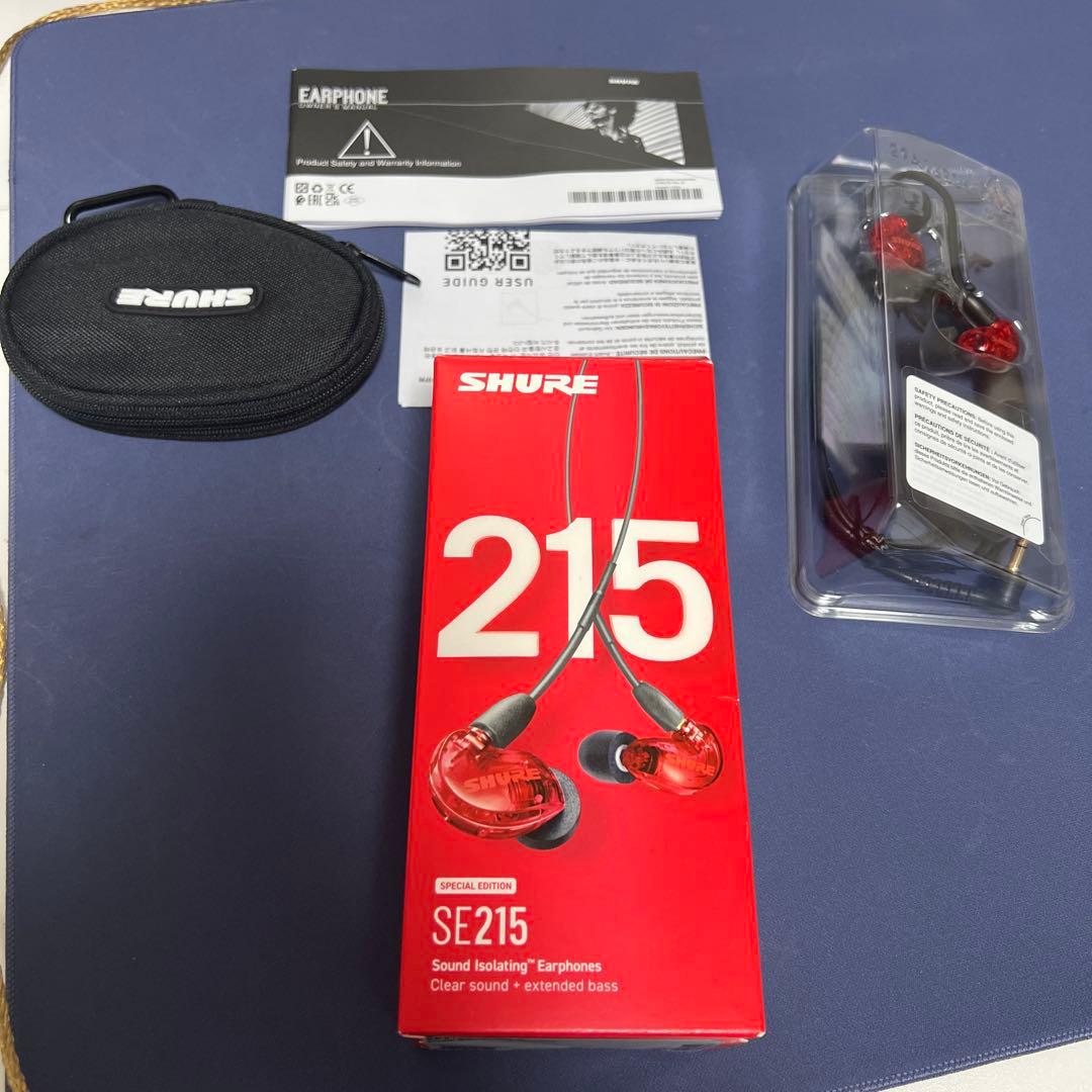SHURE SE215 レッド イヤホン