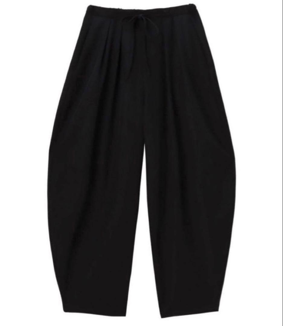 etre tokyo キャバルリーツイルワイドパンツ S ブラック