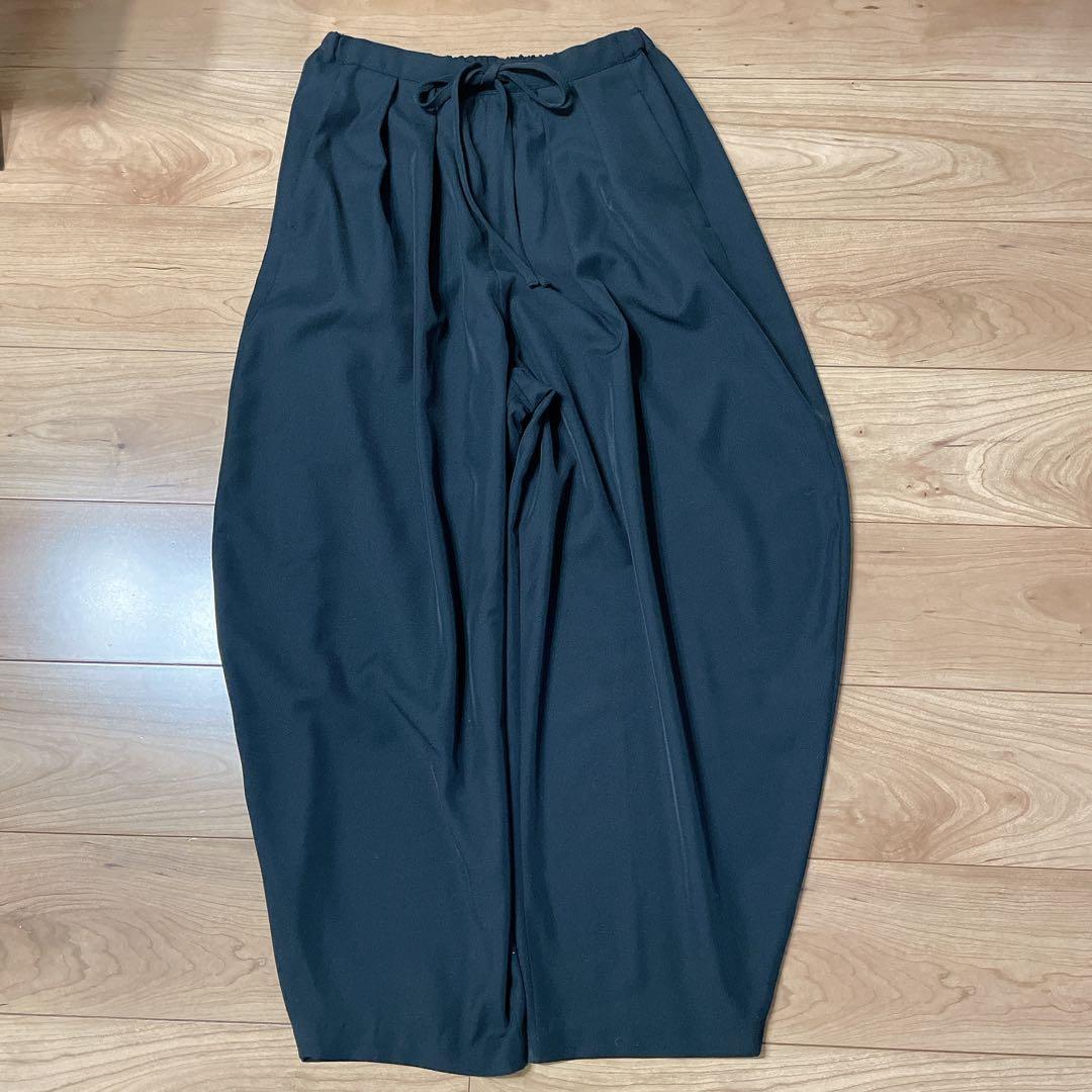 etre tokyo キャバルリーツイルワイドパンツ S ブラック