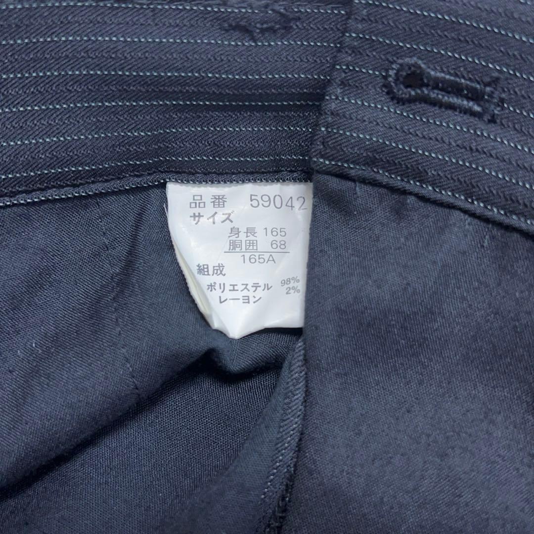 美品　ミチコロンドン　スーツセット　165cm 男の子　ブラック　ストライプ　黒