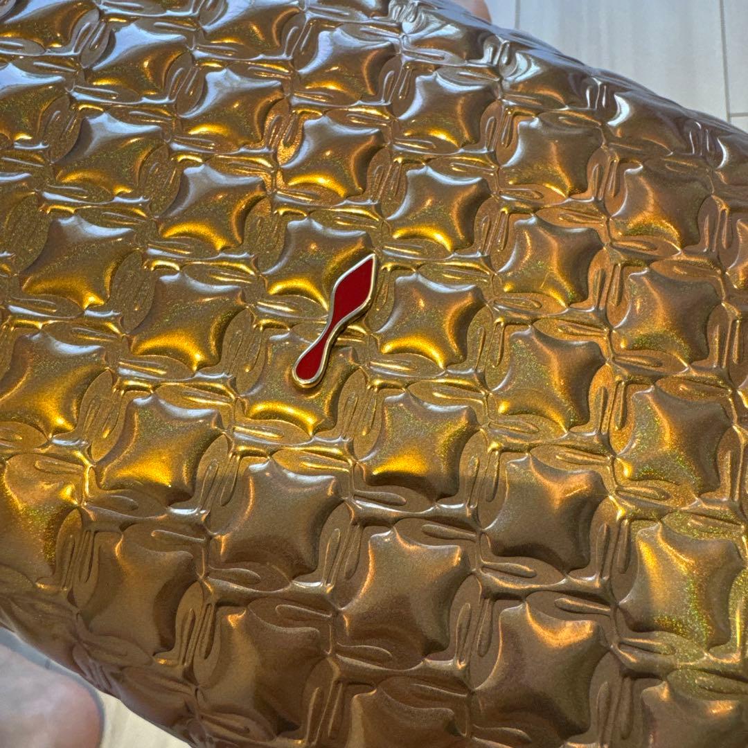 【希少】美品 クリスチャンルブタン クラッチ バッグ ゴールド bag 金色