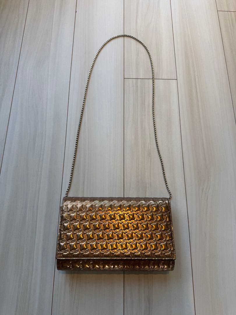 【希少】美品 クリスチャンルブタン クラッチ バッグ ゴールド bag 金色