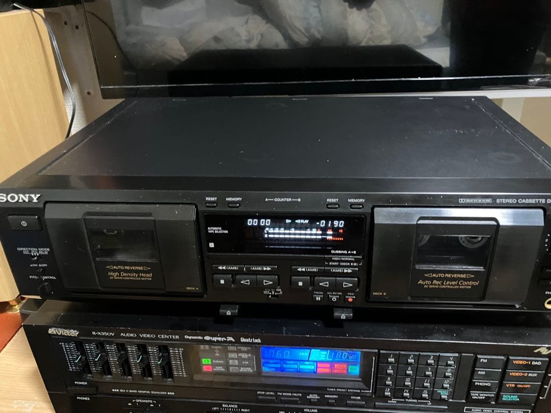 【美品・動作品】SONY TC-WE435 カセットデッキ／カセットテープ付き