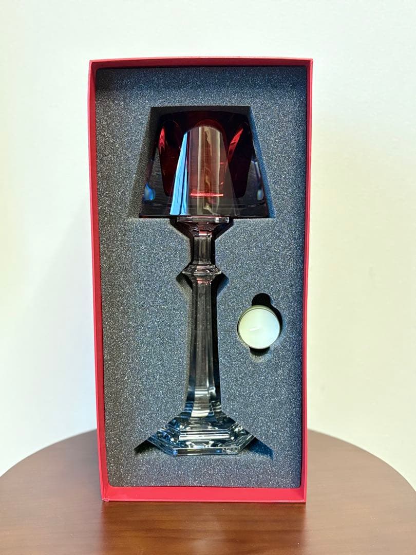 新品　Baccarat バカラ キャンドル　スタンド マイファイヤー レッド