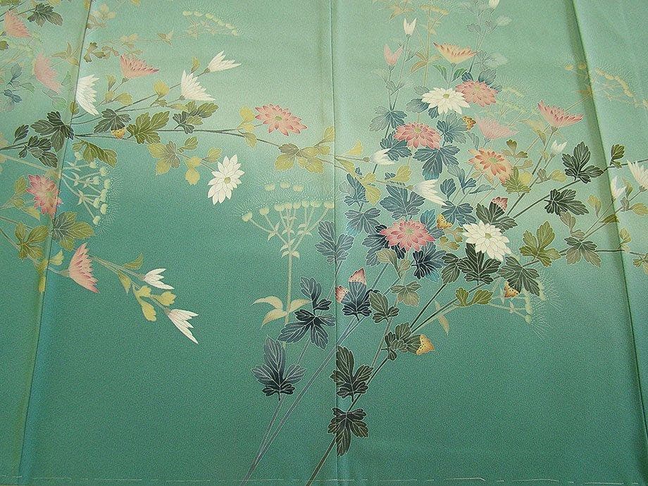 美品 ロング寸 作家物 本加工染 附下げ・訪問着 正絹 未使用 ＨH2191