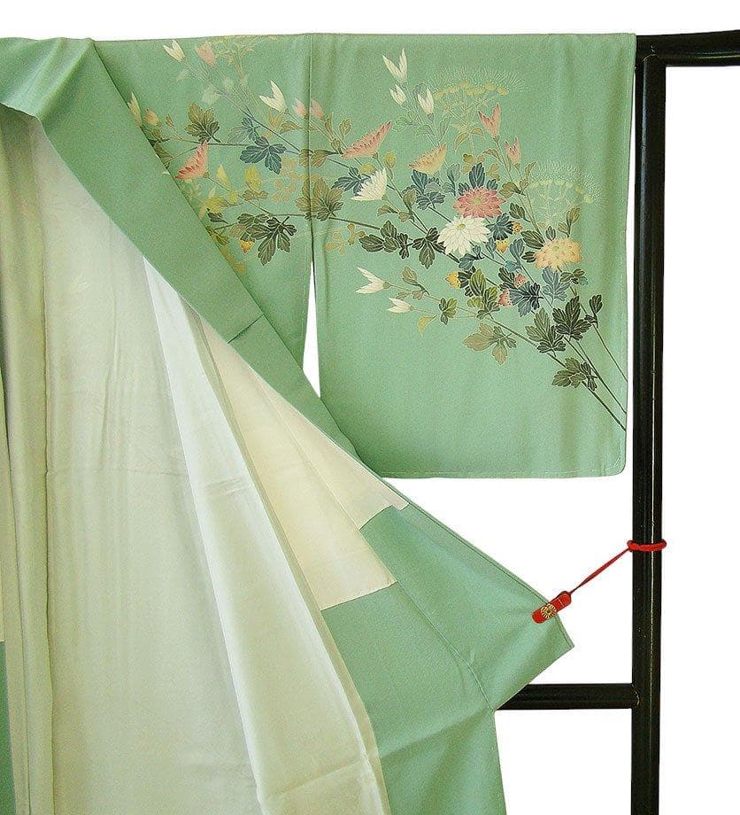 美品 ロング寸 作家物 本加工染 附下げ・訪問着 正絹 未使用 ＨH2191