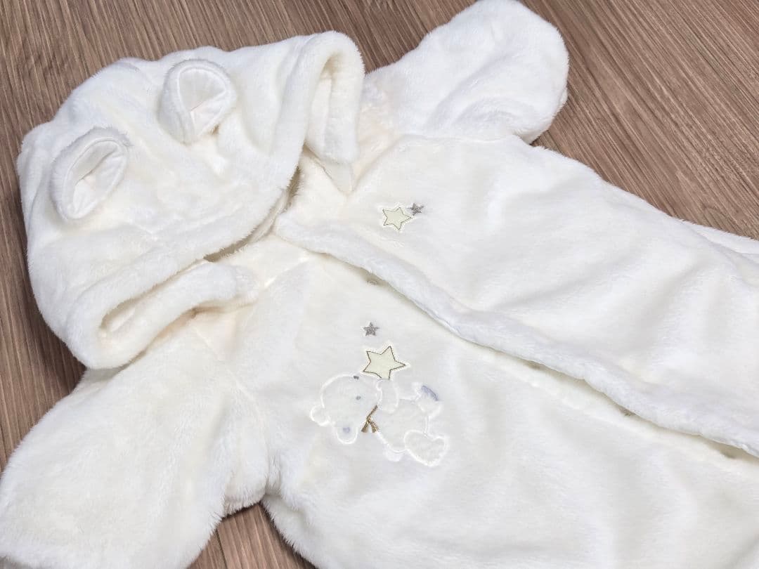 美品　ファミリア　ジャンプスーツ　おくるみ60cm