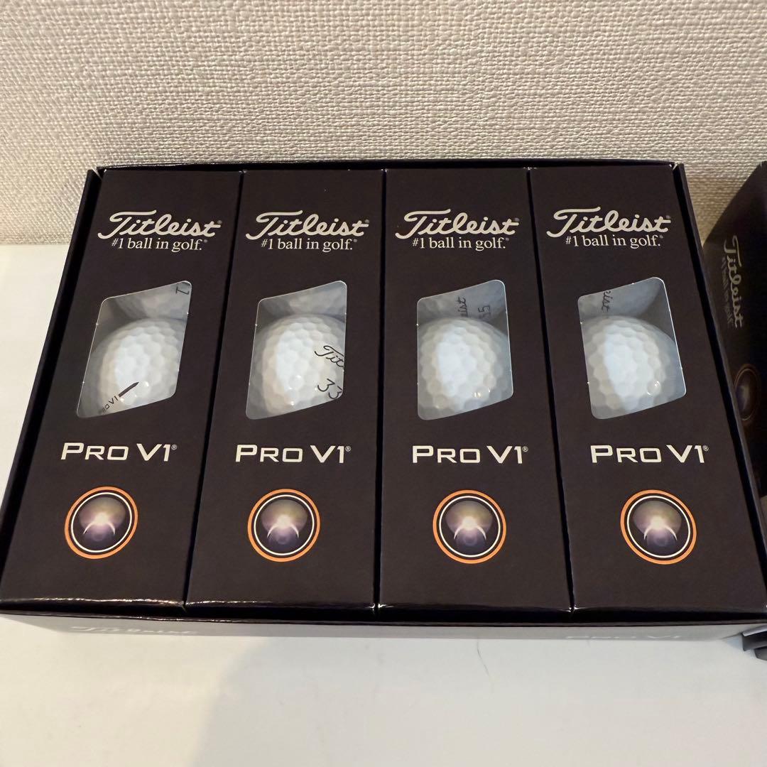 2025 TITLEISTタイトリストPROV1 プロV1 ダブルナンバー 4箱