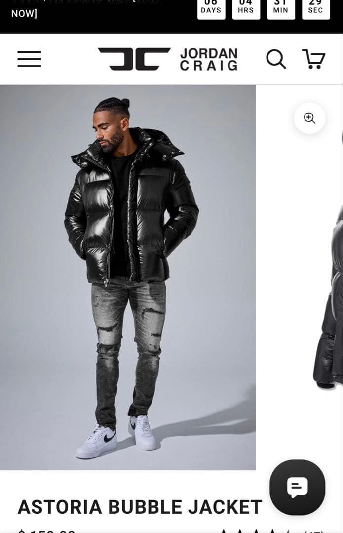 海外着用 JORDAN CRAIG ダウンジャケット S