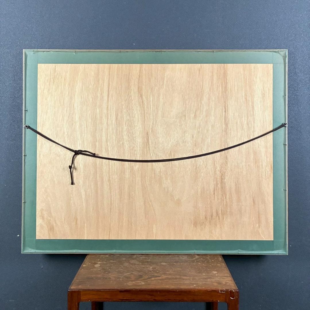 アンドレ・ブラジリエ「乗馬」リトグラフ 大作 直筆サイン入り 額縁入り