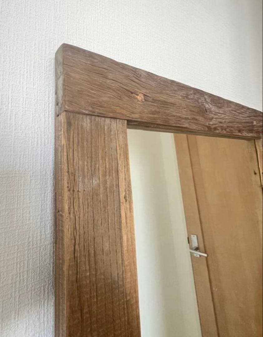 全身鏡　姿見　スタンドミラー　鏡 ウッドフレーム　ヴィンテージ アンティーク