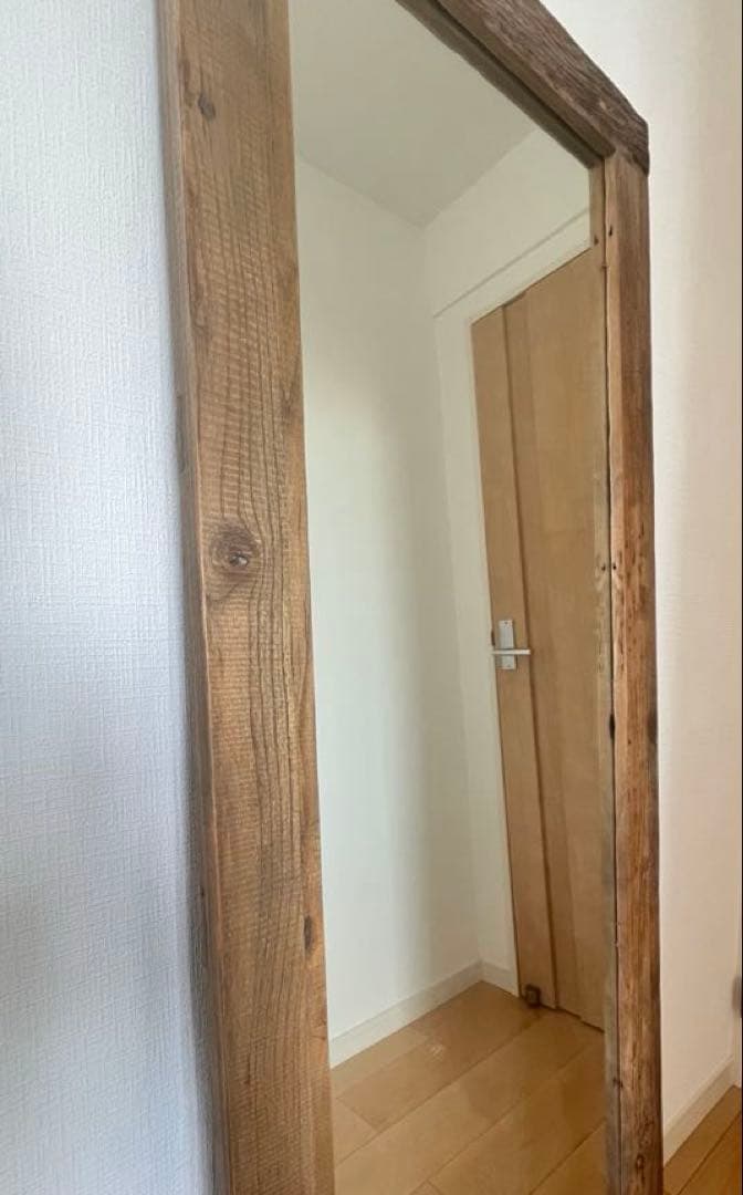 全身鏡　姿見　スタンドミラー　鏡 ウッドフレーム　ヴィンテージ アンティーク