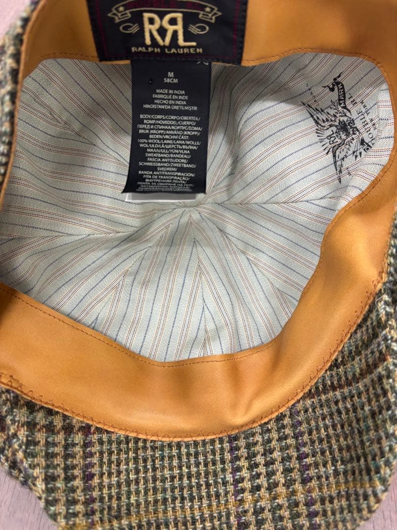 帽子 RRL GLEN PLAID NEWSBOY CAP