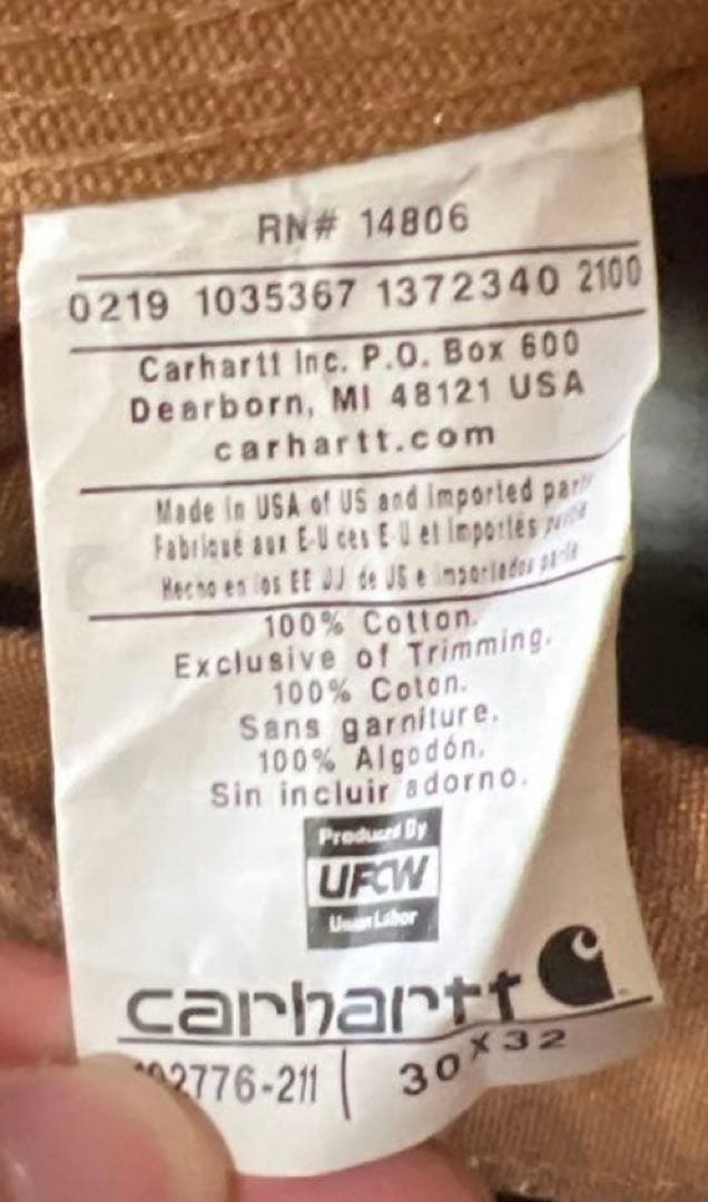 Carhartt オーバーオール　30✖︎32
