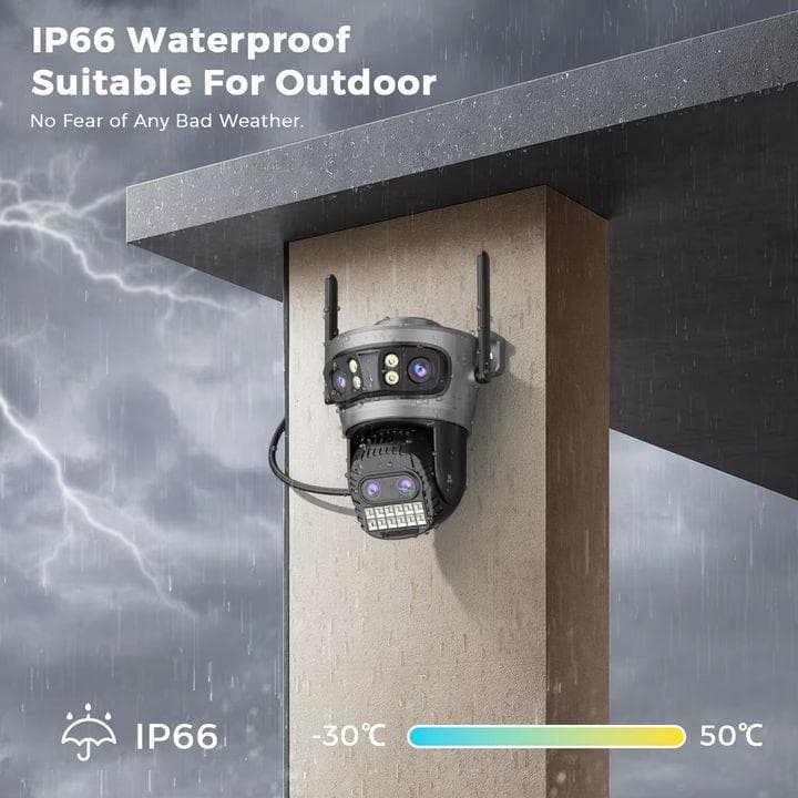 2000万画素 防犯カメラ 10xズーム WiFiカメラ 人物検知 スマホ通知