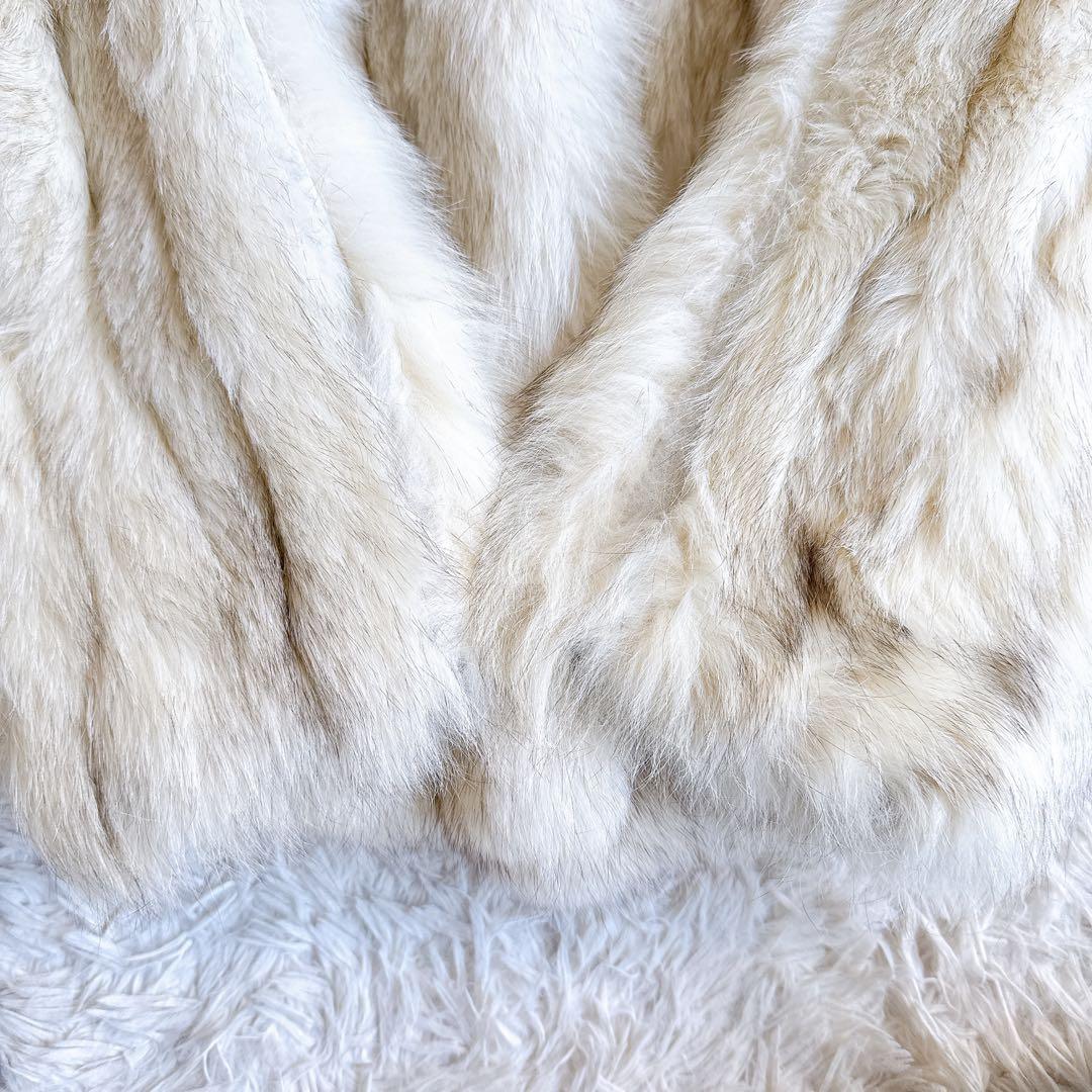 銀タグ サガフォックス リアルファー コート　シルバーフォックス　毛皮　9号