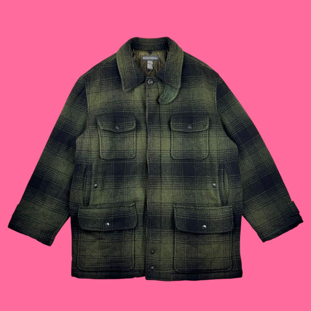 90s〜00s Banana Republic ウール マッキーノコート L