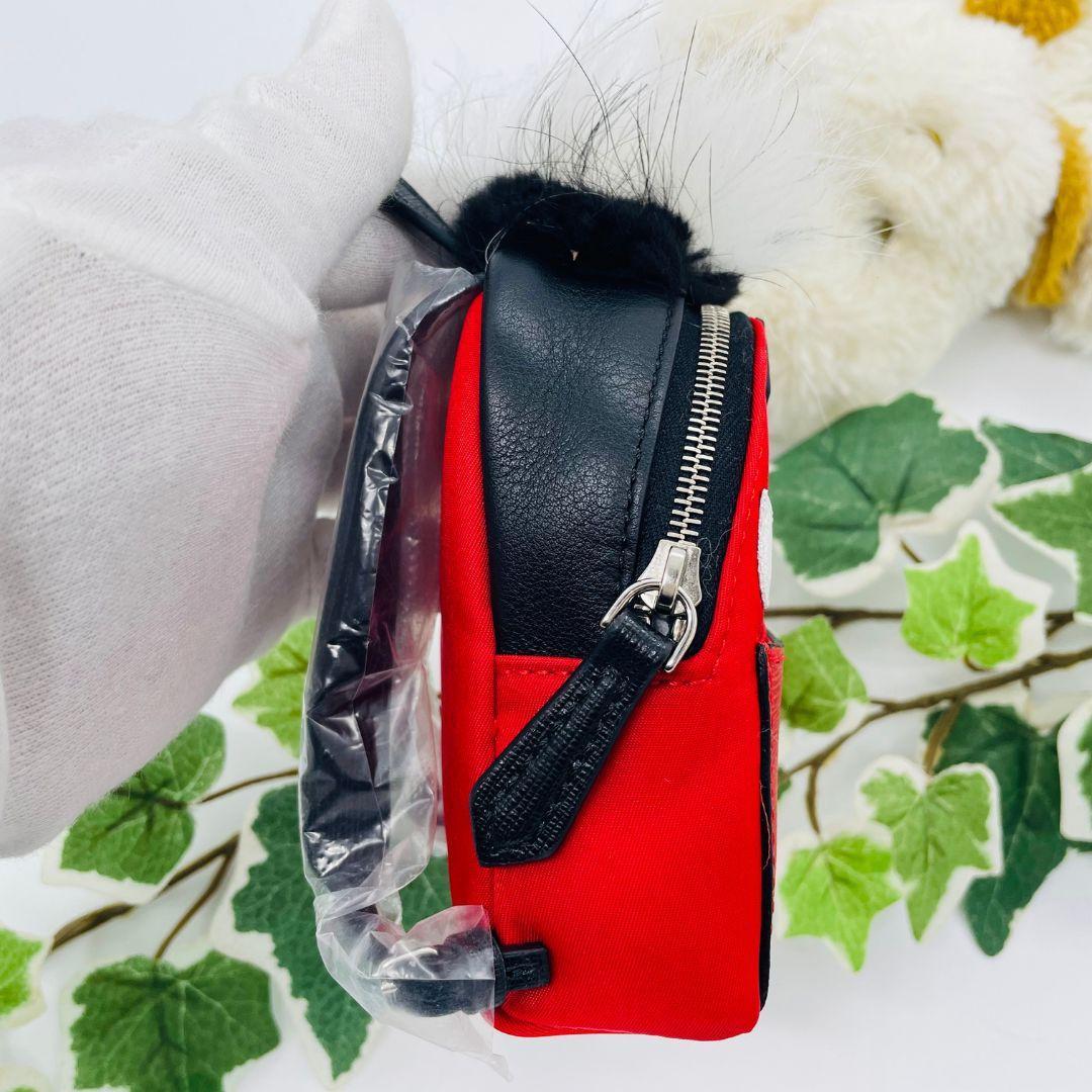 FENDI フェンディ モンスター　バグズ　リュック チャーム レッド レザー