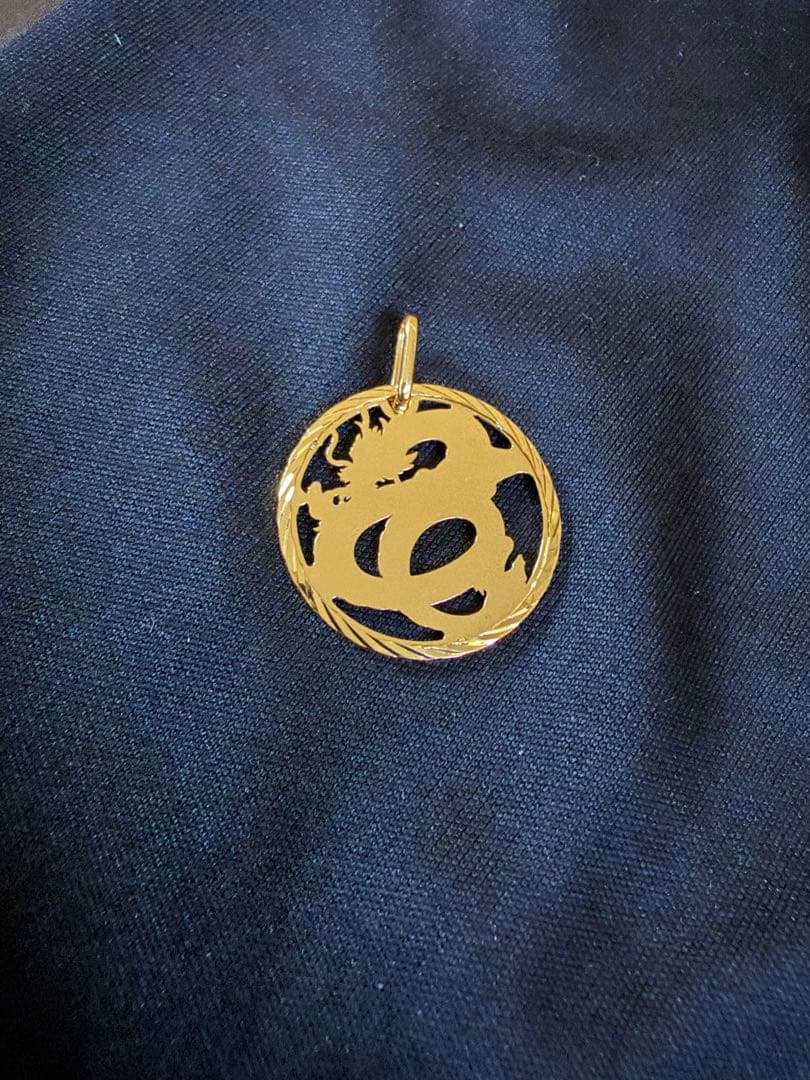 Au999 K24 ドラゴン　ペンダントトップ