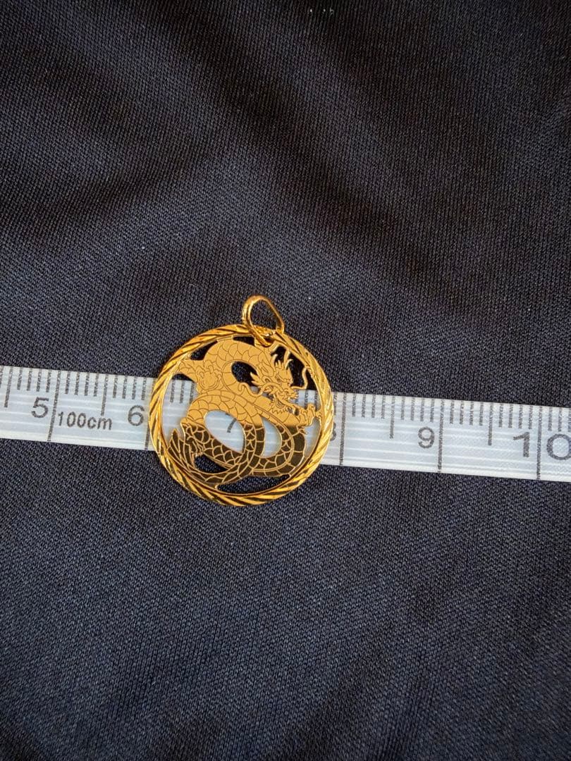 Au999 K24 ドラゴン　ペンダントトップ