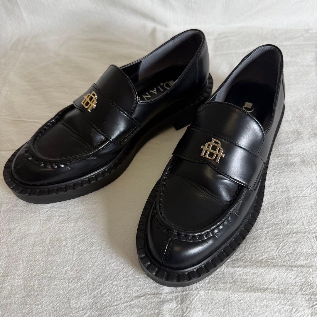 ✨美品✨　DIANA ダイアナ　厚底ローファー　革靴　23.0