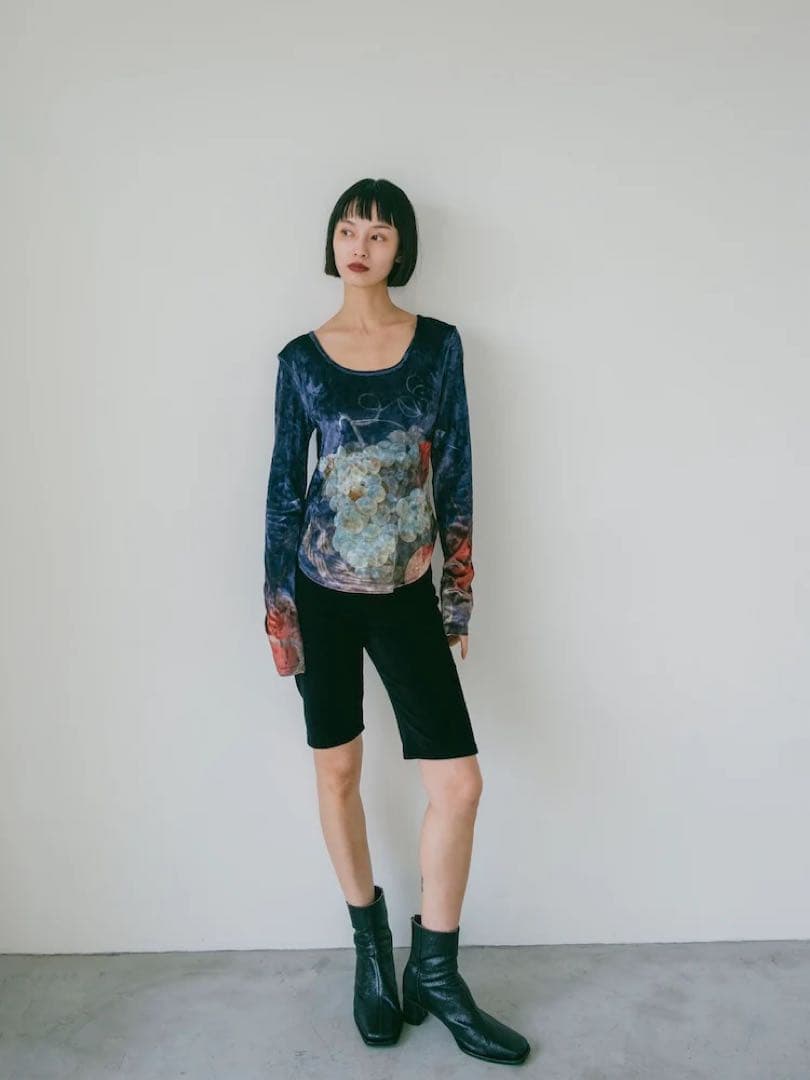 sahara Velour Art Print Top ベロアトップス