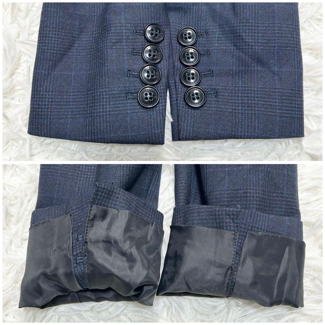 【極美品】バーバリー フォーマル スーツ キッズ 140 ネイビー 卒服
