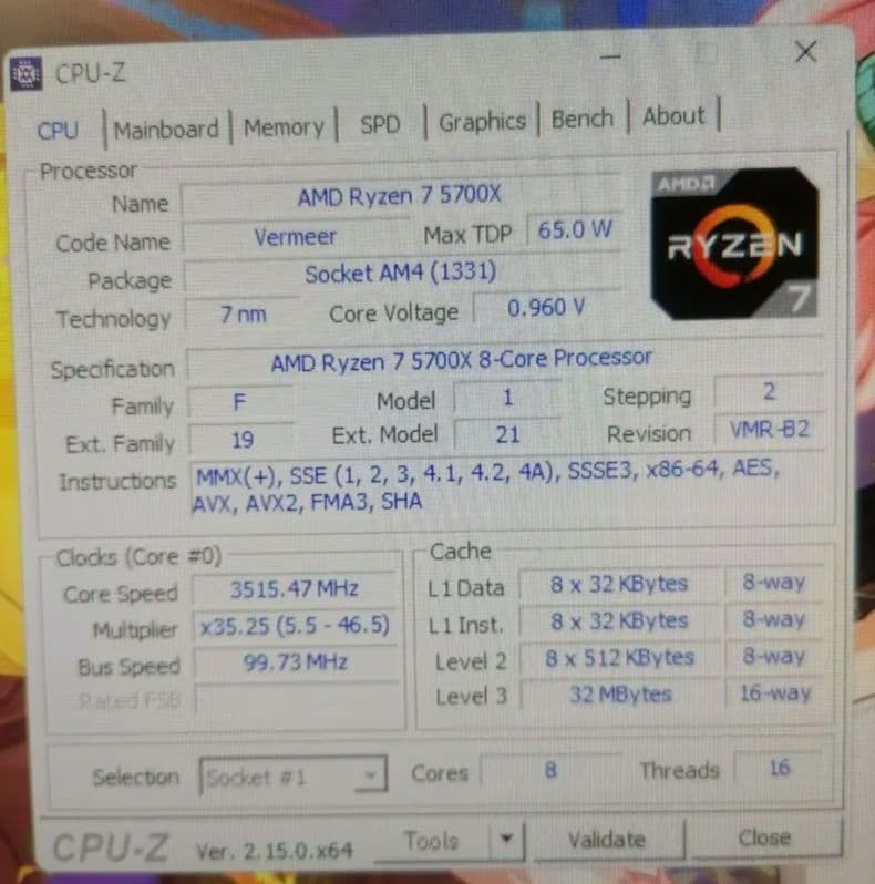 5700x & ASRock B550M PRO4 ddr4 32GB セット