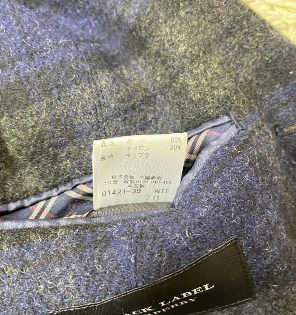 自宅保管品✨バーバリーブラックレーベル　チェック柄　ウールテーラードジャケット