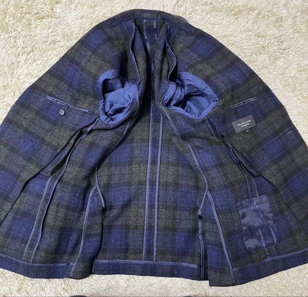 自宅保管品✨バーバリーブラックレーベル　チェック柄　ウールテーラードジャケット