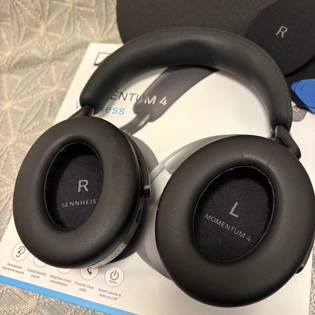 【美品】Sennheiser Momentum 4 + 予備イヤーパッド＆カバー