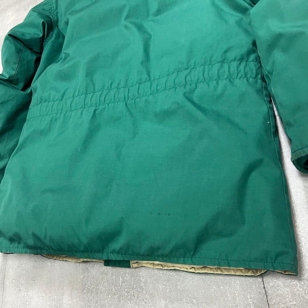 オールドエディーバウアーダウンジャケット緑黒タグUSAアメリカアウトドア古着