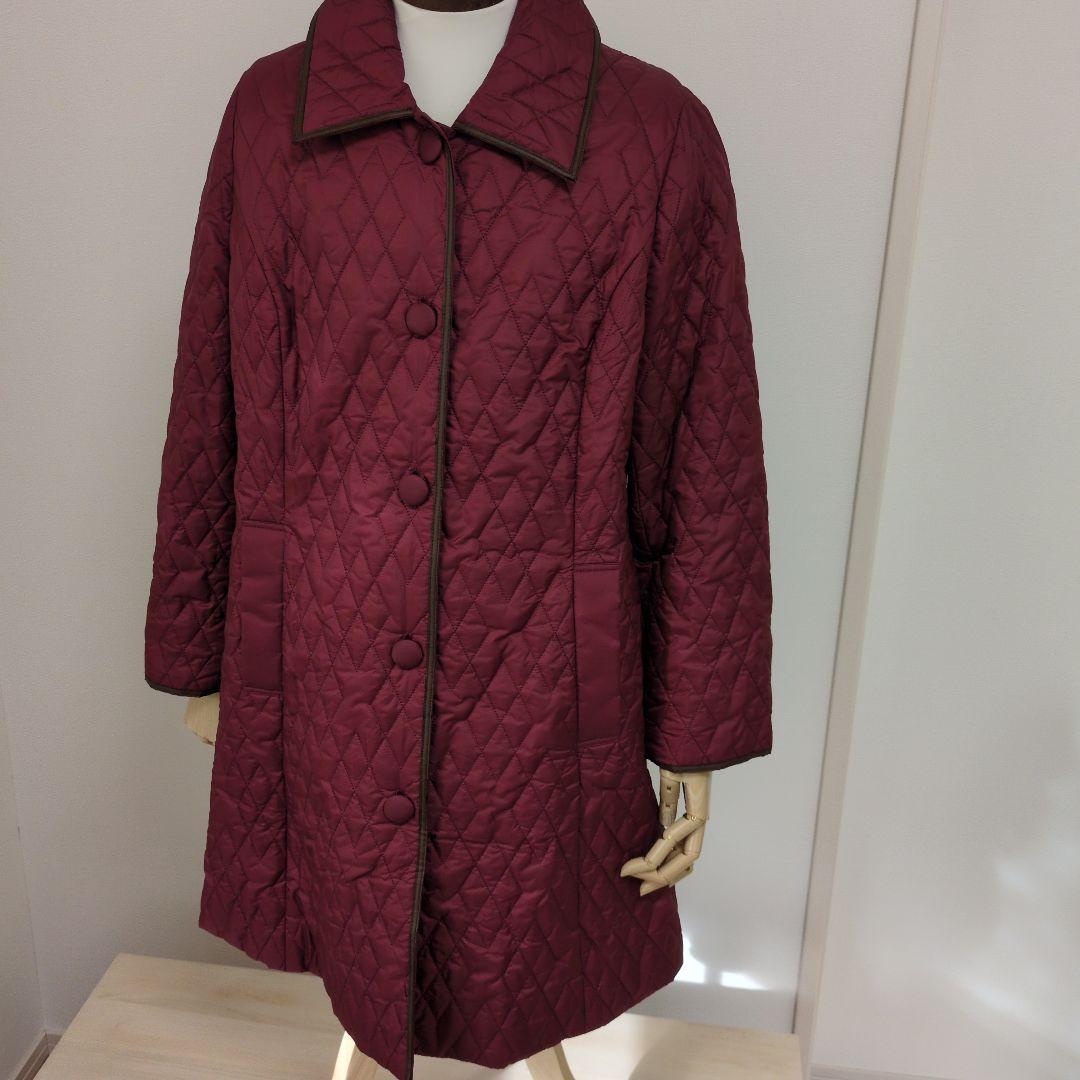 バーガンディ キルティングジャケット