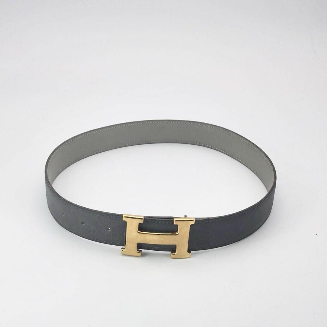 エルメス コンスタンス ベルト Hバックル ゴールド　グレー　リバーシブル